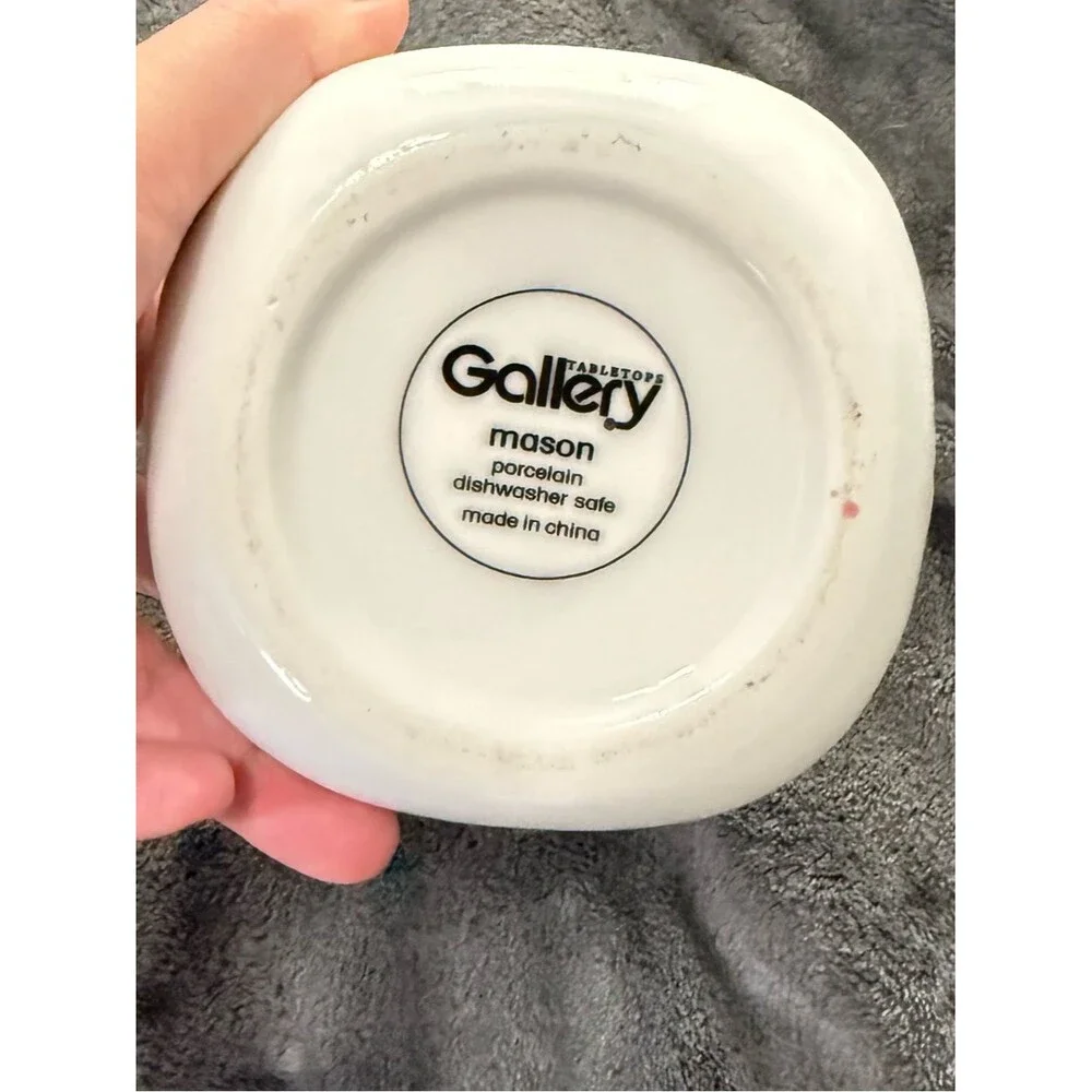 Tabletops Gallery White Porcelain Mason Jar Storage Canister 40oz